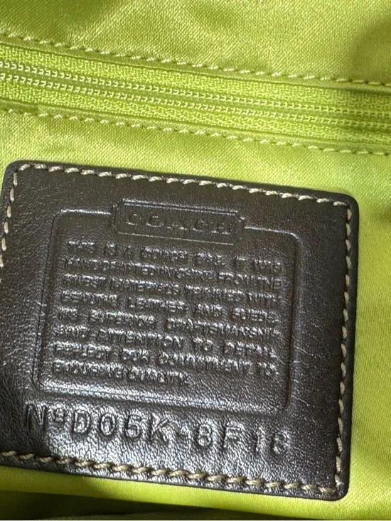 RARE VTG Coach Soho Womens Tweed Shoulder Bag Wool Alpaca Brown Green Y2K - Picture 12 of 16